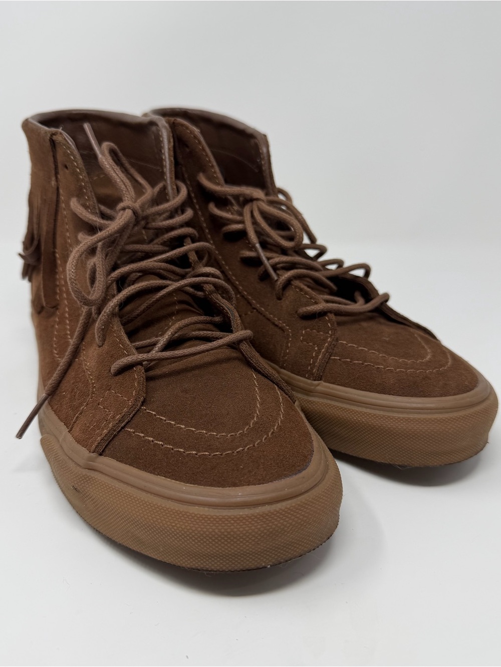 Vans Brown Suede High-Top Men's Sneakers - Classic Lace-Up Sz.7